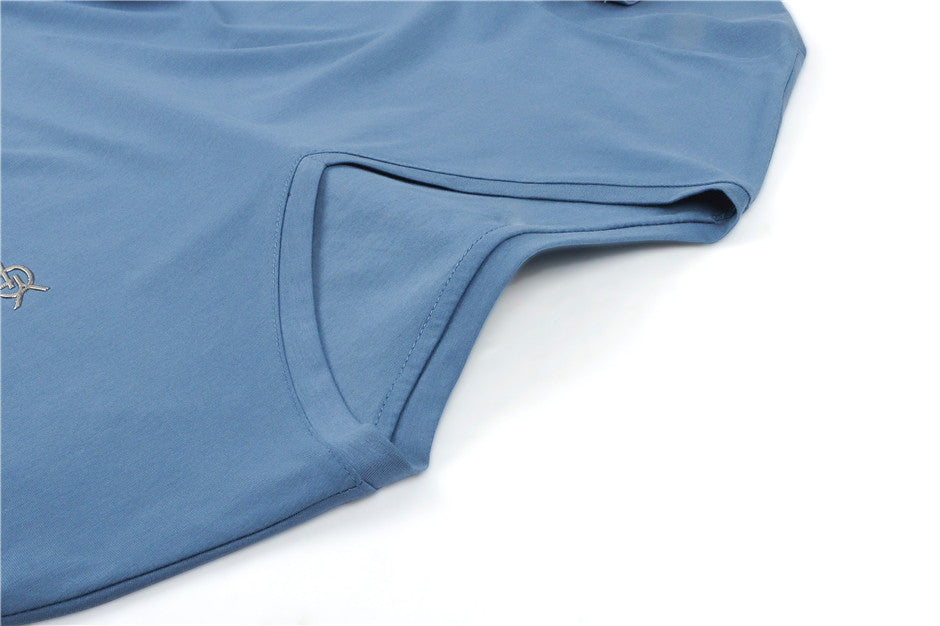 Camiseta Masculina de Algodão Com Gola V - Loja2