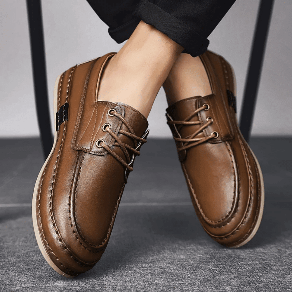 Mocassim Dockside Masculino de Couro Paolo - Loja2