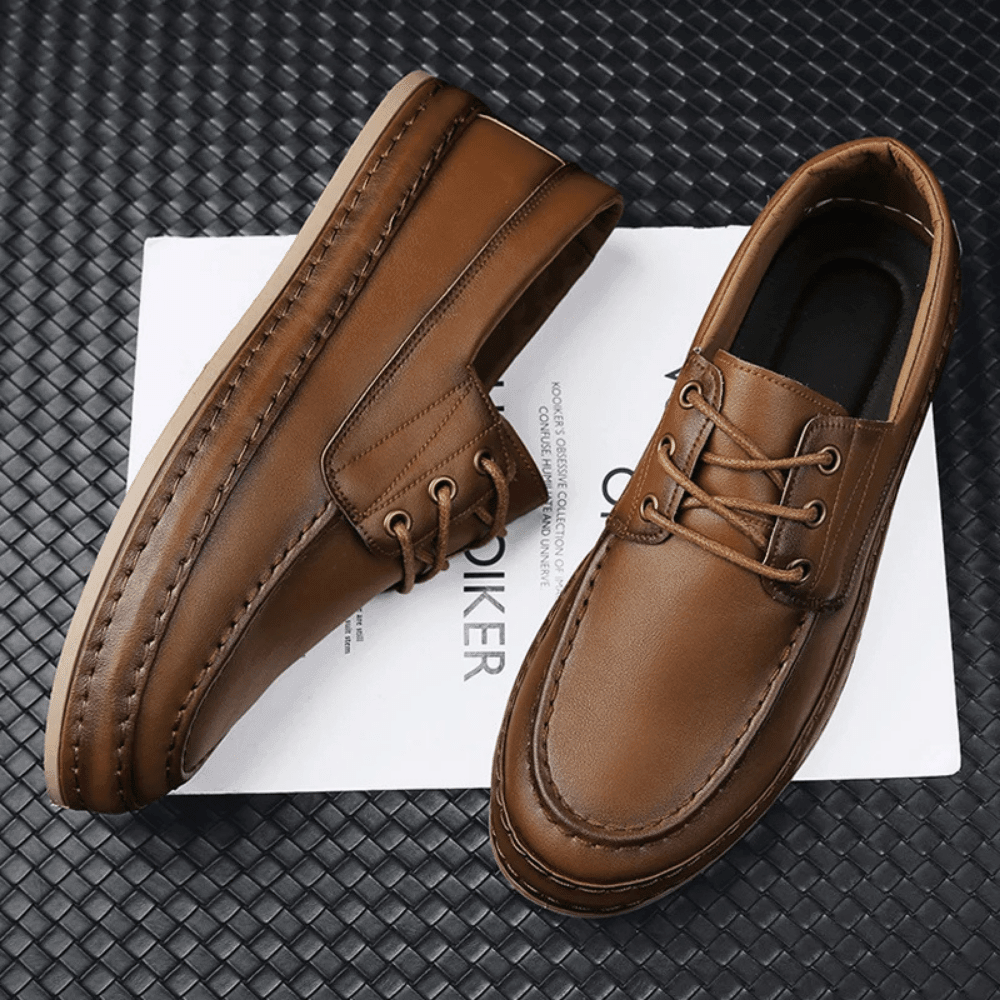 Mocassim Dockside Masculino de Couro Paolo - Loja2