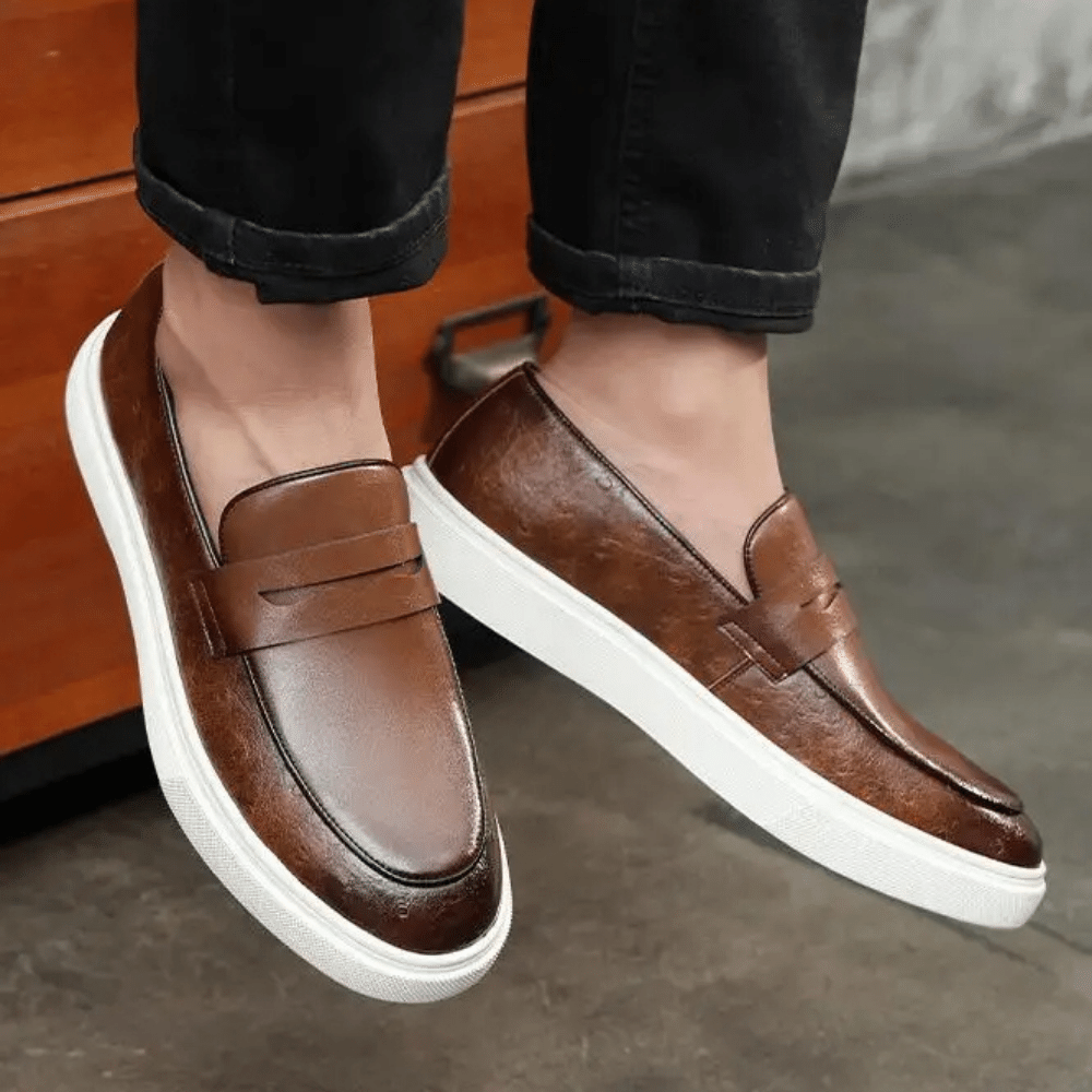Mocassim Slip On Masculino de Couro Reine - Loja2