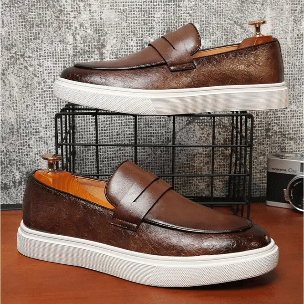 Mocassim Slip On Masculino de Couro Reine - Loja2