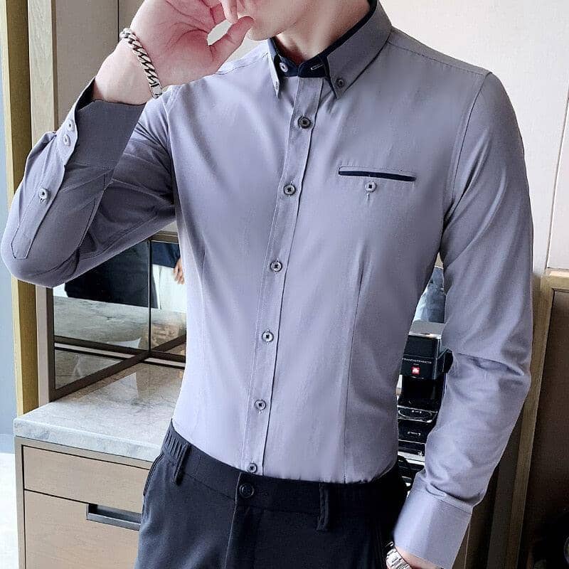 Camisa Social Manga Longa SlimFit - Loja2