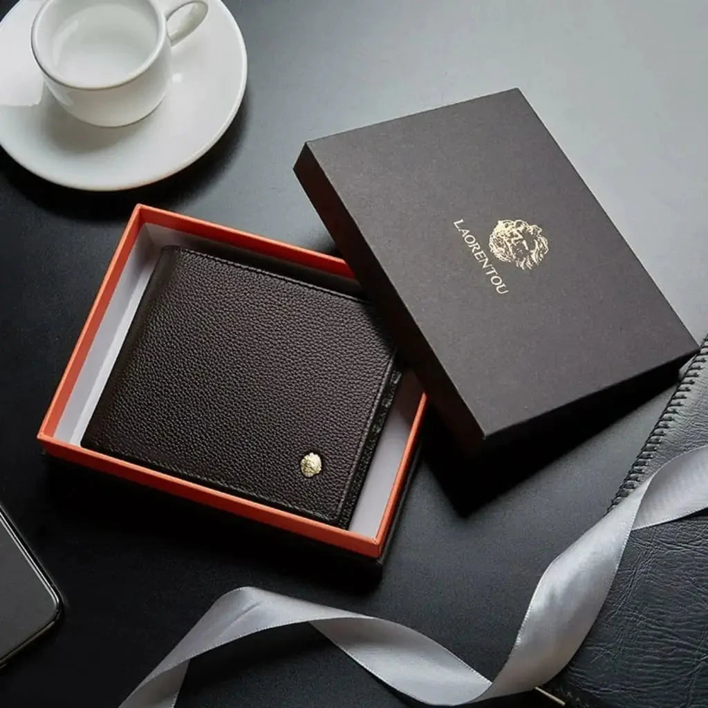 Carteira de Couro Masculina Laorentou - Loja2