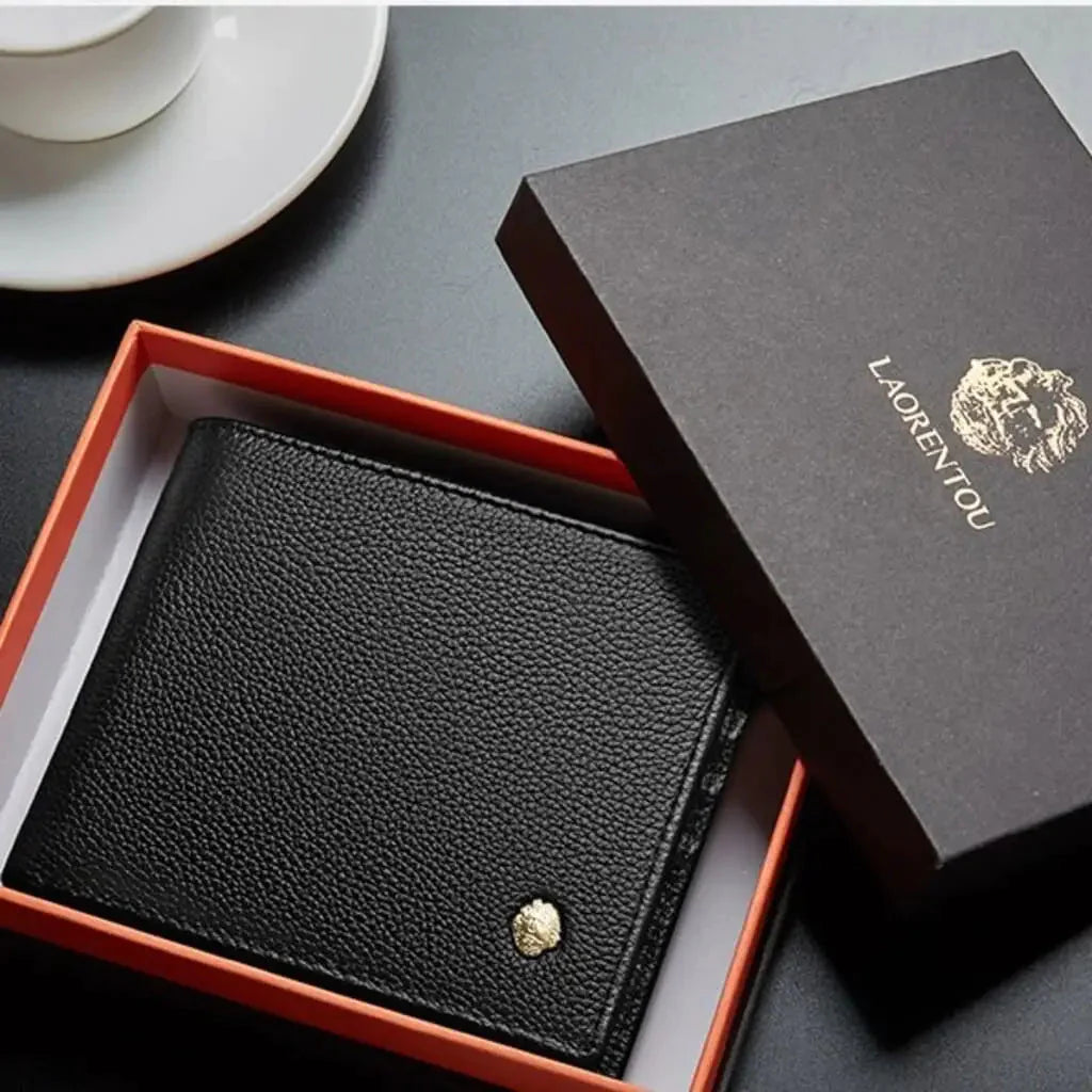 Carteira de Couro Masculina Laorentou - Loja2