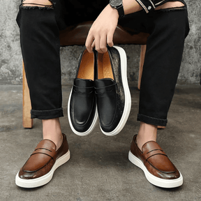 Mocassim Slip On Masculino de Couro Reine - Loja2