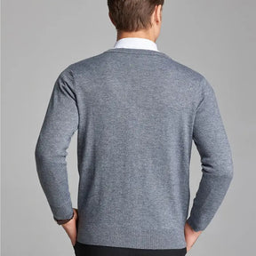 Suéter Masculino Business Gola V - Loja2