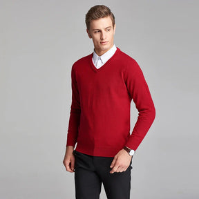 Suéter Masculino Business Gola V - Loja2