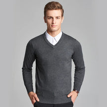 Suéter Masculino Business Gola V - Loja2