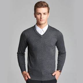 Suéter Masculino Business Gola V - Loja2