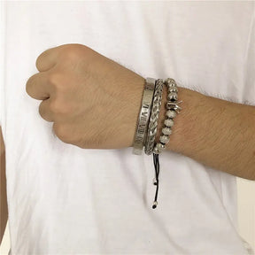 Kit Pulseiras Masculinas de Luxo Galliano Roman GL03 - Loja2