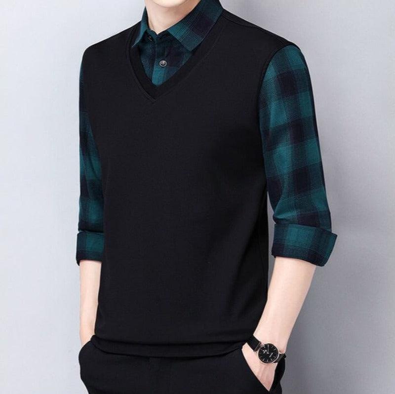 colete masculino + camisa tricot - Loja2