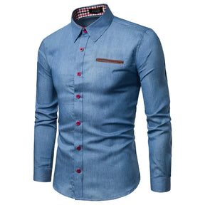 Camisa Social Jeans Slim -falcane - Loja2
