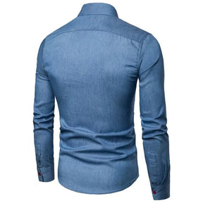 Camisa Social Jeans Slim -falcane - Loja2