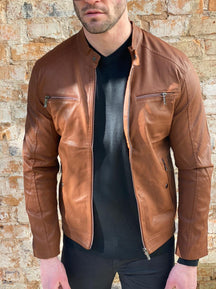 Jaqueta de Couro Masculina Premium  + brinde